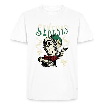 Genesis Madl Hatter - Men's Premium Organic T-Shirt - white - Front - Nico (187cm)