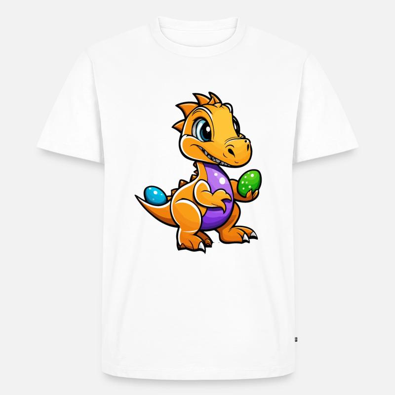 Dinosaur Easter Eggs Easter - Men's Premium Organic T-Shirt - white