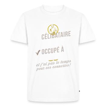 Boulanger humour - T-shirt Premium bio Homme - blanc - Devant - Nico (187cm)