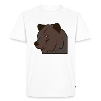 Bear head brown bear - Men's Premium Organic T-Shirt - white - Front - Nico (187cm)