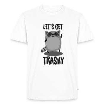 Racoon - Soyons trash - T-shirt Premium bio Homme - blanc - Devant - Nico (187cm)
