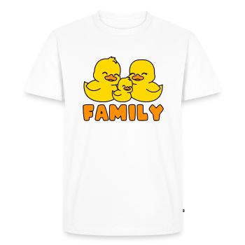 Yellow ducks family - Men's Premium Organic T-Shirt - white - Front - Nico (187cm)