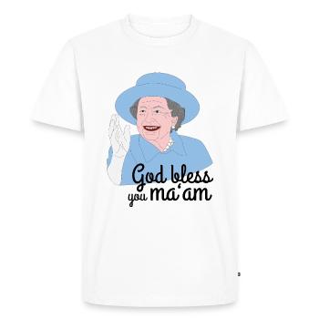 Commémoration de la mort de la reine Elizabeth II - T-shirt Premium bio Homme - blanc - Devant - Nico (187cm)