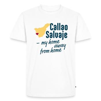 Callao Salvaje ma maison loin de chez moi - T-shirt Premium bio Homme - blanc - Devant - Nico (187cm)