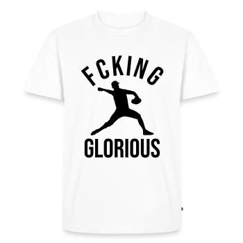 Cadeau de conception de pichet de baseball - T-shirt Premium bio Homme - blanc - Devant - Nico (187cm)