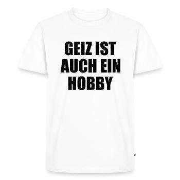 Radin - Cadeau de l’homme avare - T-shirt Premium bio Homme - blanc - Devant - Nico (187cm)