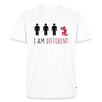 i am different photographer - Men's Premium Organic T-Shirt - white - Front - Nico (187cm)
