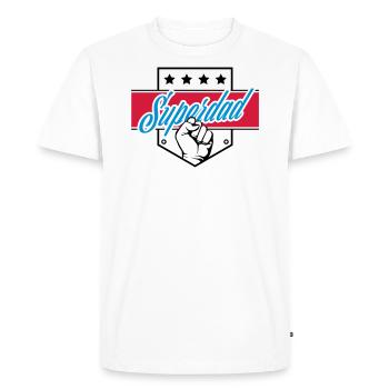 superdad - T-shirt Premium bio Homme - blanc - Devant - Nico (187cm)