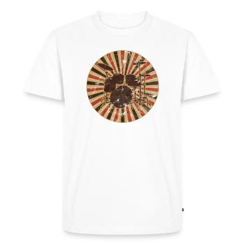 Drums drummers retro - Men's Premium Organic T-Shirt - white - Front - Nico (187cm)
