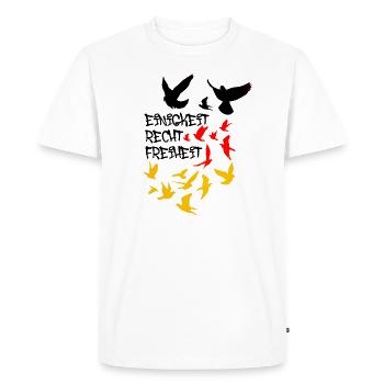 unity, right, freedom, germany, deaf - Men's Premium Organic T-Shirt - white - Front - Nico (187cm)