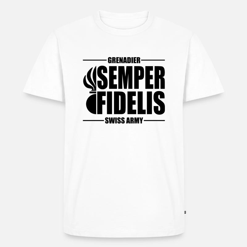 Grenadier - Männer Premium Bio T-Shirt - Weiß