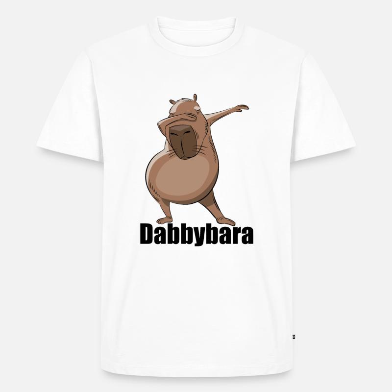 Dabbybara - Capybara dabbing - Männer Premium Bio T-Shirt - Weiß