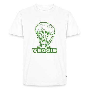 Brocoli Veggie - Légumes, végétalien - T-shirt Premium bio Homme - blanc - Devant - Nico (187cm)