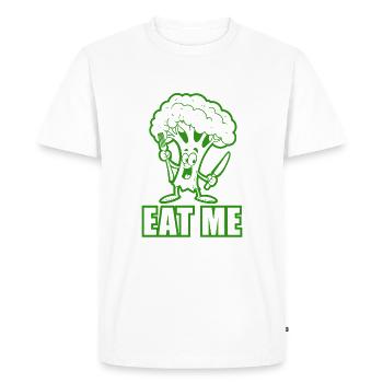 Brocoli - Mange-moi - Légumes, végétalien - T-shirt Premium bio Homme - blanc - Devant - Nico (187cm)