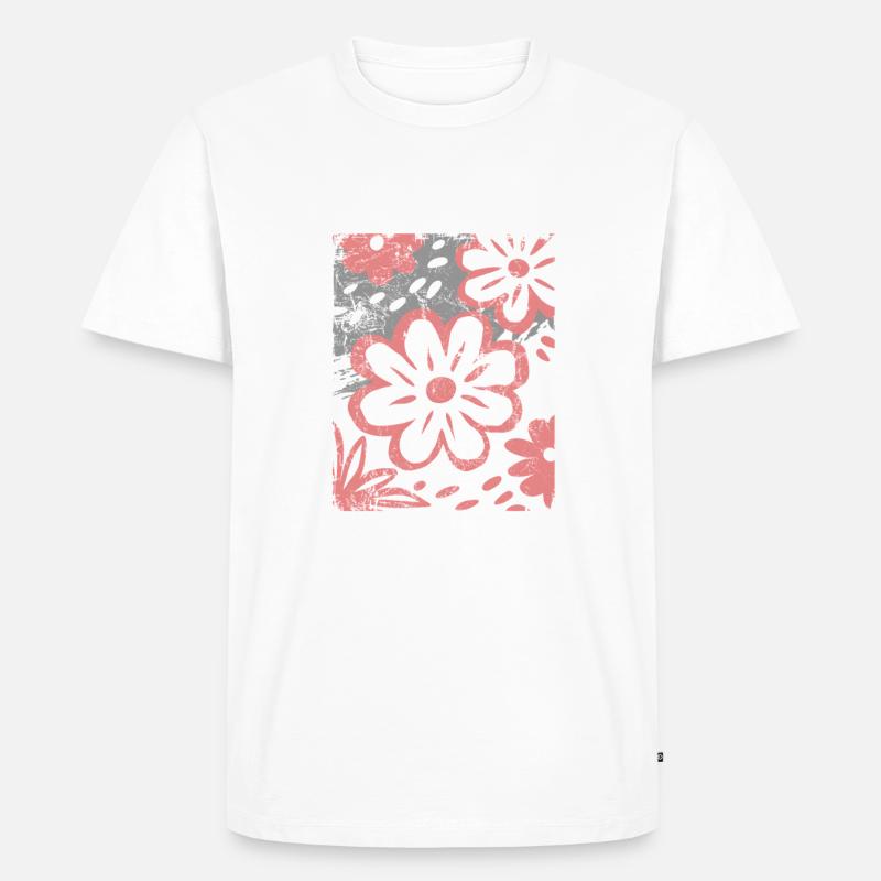Blumen - Frühling - Sommer - Spruch - Männer Premium Bio T-Shirt - Weiß