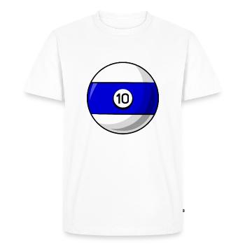 Boule de billard 10 Billard bleu dix - T-shirt Premium bio Homme - blanc - Devant - Nico (187cm)