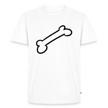 Os chien idée cadeau Amour de chien - T-shirt Premium bio Homme - blanc - Devant - Nico (187cm)
