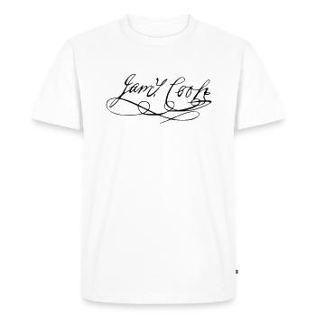 autographes James Cook - T-shirt Premium bio Homme - blanc - Devant - Nico (187cm)