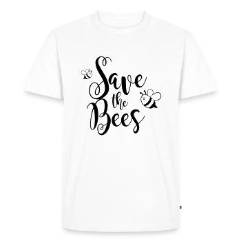 Sauvez les abeilles - T-shirt Premium bio Homme - blanc - Devant - Nico (187cm)