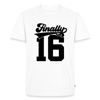 ENFIN 16 ANNIVERSAIRE COLLÈGE - T-shirt Premium bio Homme - blanc - Devant - Nico (187cm)
