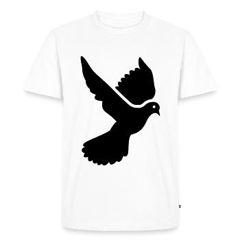 Symbole de la colombe - T-shirt Premium bio Homme - blanc - Devant - Nico (187cm)