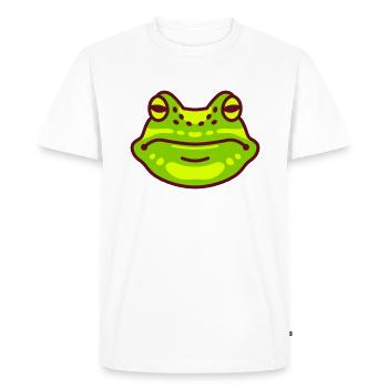 Grenouille des amis de la forêt - T-shirt Premium bio Homme - blanc - Devant - Nico (187cm)