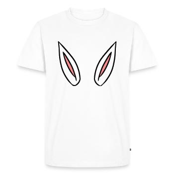 ears gift idea rabbit ears - Men's Premium Organic T-Shirt - white - Front - Nico (187cm)