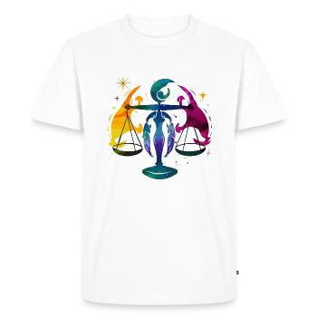 La balance astro - T-shirt Premium bio Homme - blanc - Devant - Nico (187cm)