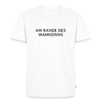 Au bord de la folie - T-shirt Premium bio Homme - blanc - Devant - Nico (187cm)