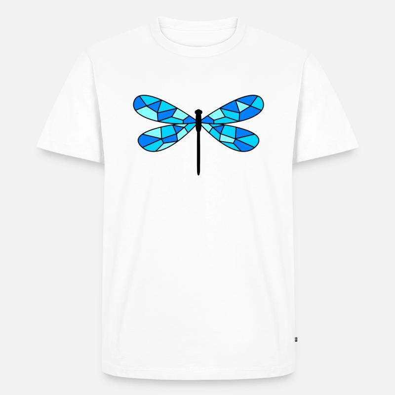 Die Libelle - Männer Premium Bio T-Shirt - Weiß