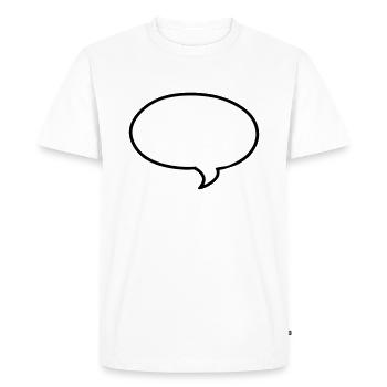 Bulles Speech bubble bulle - T-shirt Premium bio Homme - blanc - Devant - Nico (187cm)