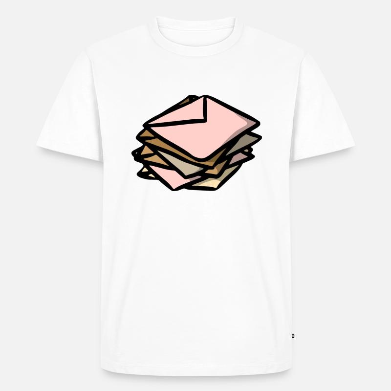 Briefe letters Briefumschlag envelope - Männer Premium Bio T-Shirt - Weiß