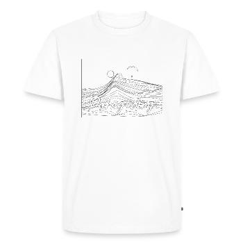 Parapente parapente coucher de soleil - T-shirt Premium bio Homme - blanc - Devant - Nico (187cm)