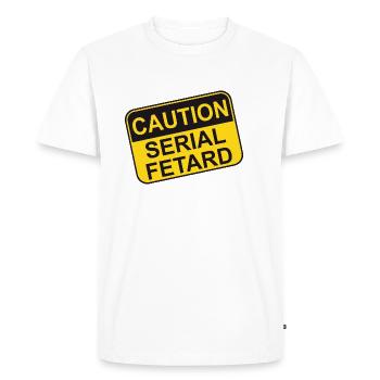 SERIAL FETARD - T-shirt Premium bio Homme - blanc - Devant - Nico (187cm)