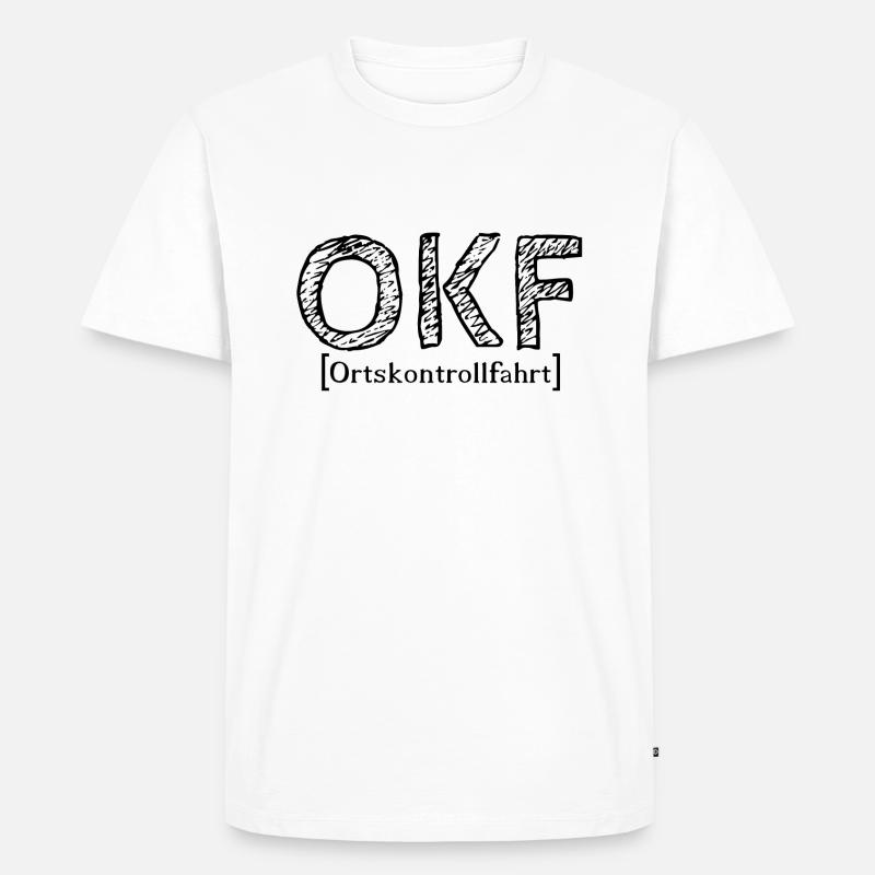 OKF-Ortskontrollfahrt - Männer Premium Bio T-Shirt - Weiß
