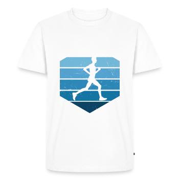 Course Hommes Femmes Course Jogging Jogging - T-shirt Premium bio Homme - blanc - Devant - Nico (187cm)