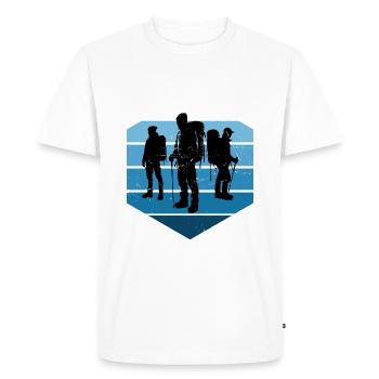 Femmes Escalade Bloc Escalade de bloc - T-shirt Premium bio Homme - blanc - Devant - Nico (187cm)