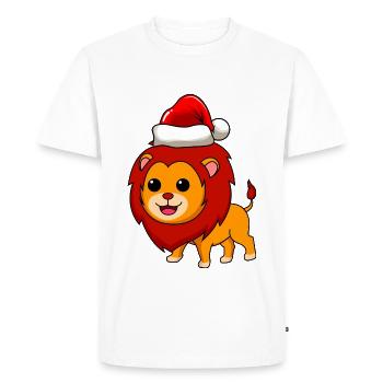 Léo Comique Noël - T-shirt Premium bio Homme - blanc - Devant - Nico (187cm)