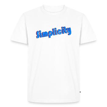 Conception de simplicité - T-shirt Premium bio Homme - blanc - Devant - Nico (187cm)