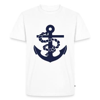 Anchor - Men's Premium Organic T-Shirt - white - Front - Nico (187cm)