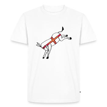 guernseydonkey - T-shirt Premium bio Homme - blanc - Devant - Nico (187cm)