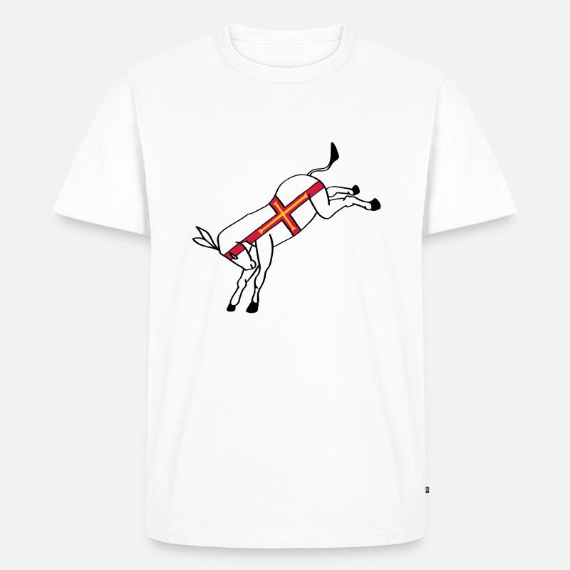 guernseydonkey - Männer Premium Bio T-Shirt - Weiß
