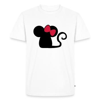 Mäuschenschleife / souris avec noeud Souris mignonne - T-shirt Premium bio Homme - blanc - Devant - Nico (187cm)