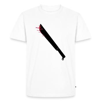 Machete - Men's Premium Organic T-Shirt - white - Front - Nico (187cm)