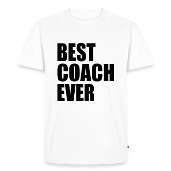 Best coach ever - T-shirt Premium bio Homme - blanc - Devant - Nico (187cm)