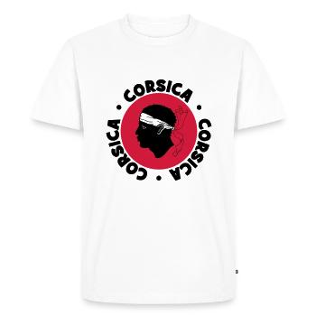 Corse / Corsica / Korsica / Geek / Humour / Bastia - T-shirt Premium bio Homme - blanc - Devant - Nico (187cm)