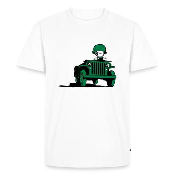 jeep_3c - T-shirt Premium bio Homme - blanc - Devant - Nico (187cm)