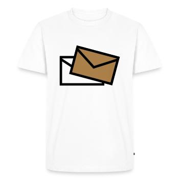 Post - Mail - poste / Brief - letter - lettre - Men's Premium Organic T-Shirt - white - Front - Nico (187cm)