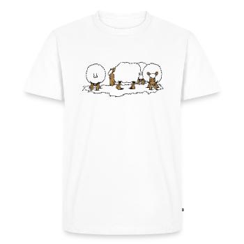 SHEEP herd - Men's Premium Organic T-Shirt - white - Front - Nico (187cm)