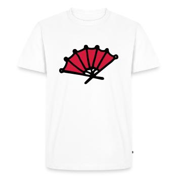 Ventilateur asiatique Éventail asiatique - T-shirt Premium bio Homme - blanc - Devant - Nico (187cm)